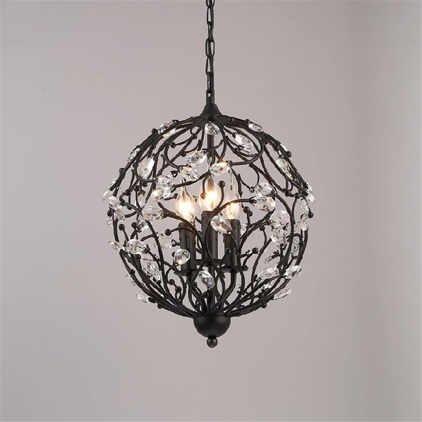Современные подвесные светильники с железным кристаллом светодиодные лампы для