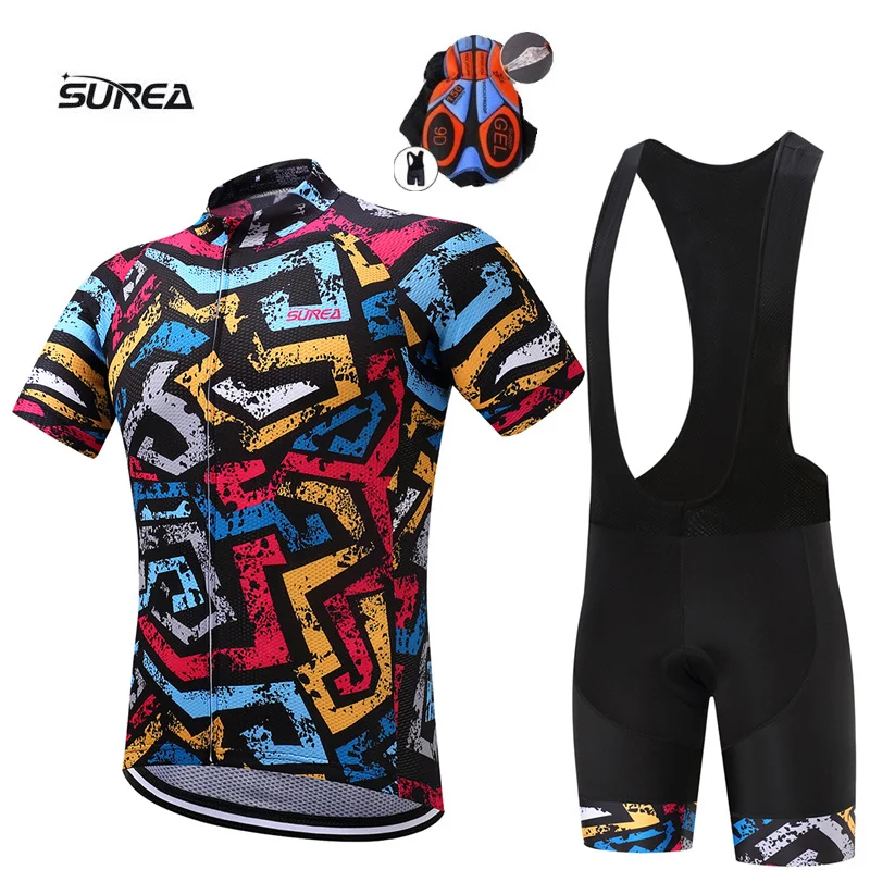 2019 Летний стиль короткий молния Велоспорт Джерси Наборы для мужчин Ropa Ciclismo Майо