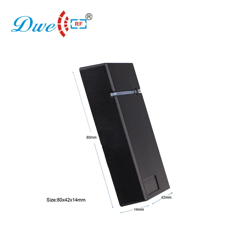 DWE CC RF черный Мини 125 кГц EM4100 rfid считыватель карт с считывателем rs232|125khz em4100|em4100