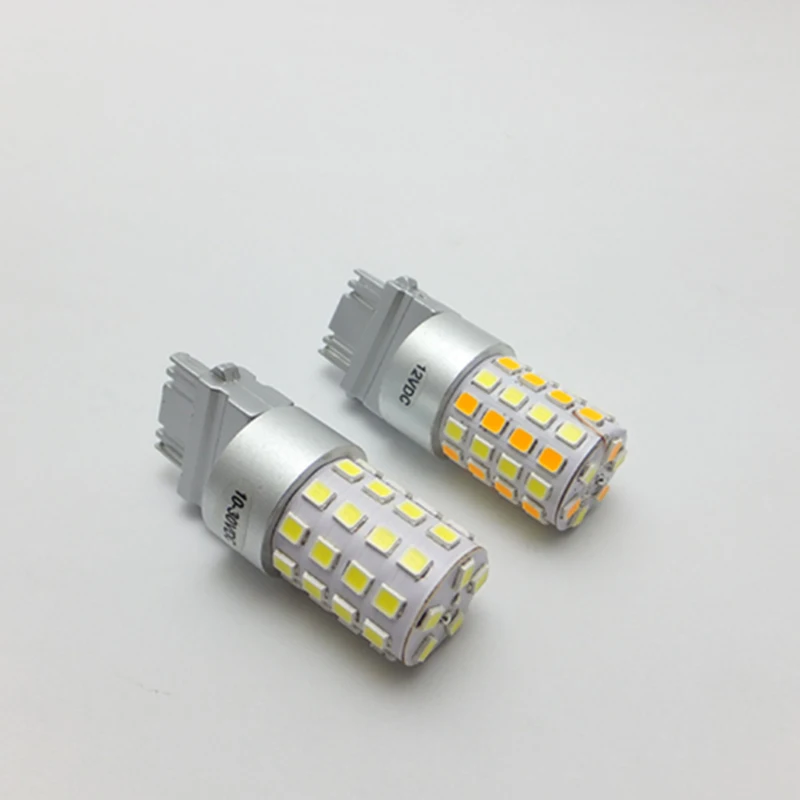 2x DRL T20 светодиодный 7440 54 SMD S25 BAu15S 3157 Автомобильный светильник лампы DC12-24V