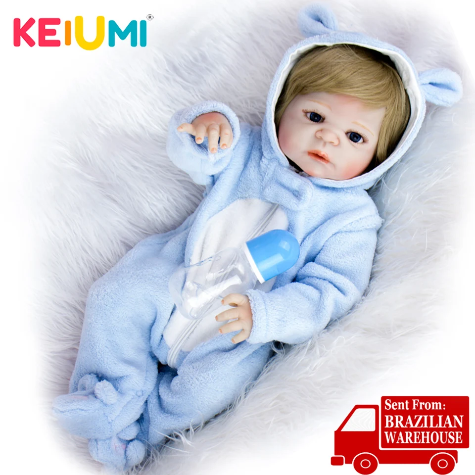 Реалистичная силиконовая кукла реборн KEIUMI 23 дюйма для маленьких мальчиков милые
