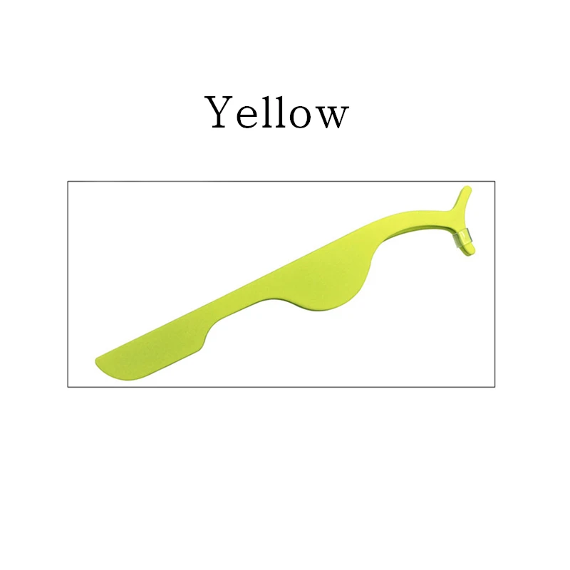 yellow 1 шт. Пинцет для ресниц, профессиональные красивые щипцы для макияжа, цветные ресницы, аксессуары для макияжа, набор инструментов, профессиональный набор - Цвет: yellow
