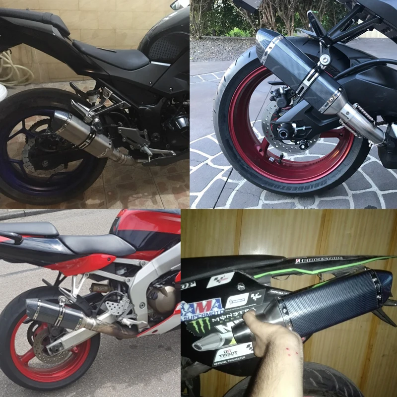 ZS гоночный мотоцикл Akrapovic Yoshimura глушитель выхлопной трубы R1 R3 R6 FZ1 FZ6 TMAX CBR CB400 Z750 Z800 GSXR ER6N ER10N Racing