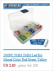 100 шт. 0603 SMD светодиодный набор, красный, желтый, синий, зеленый, белый, 5 цветов каждый, 20 шт. Электронный Набор для творчества hjxrhgal