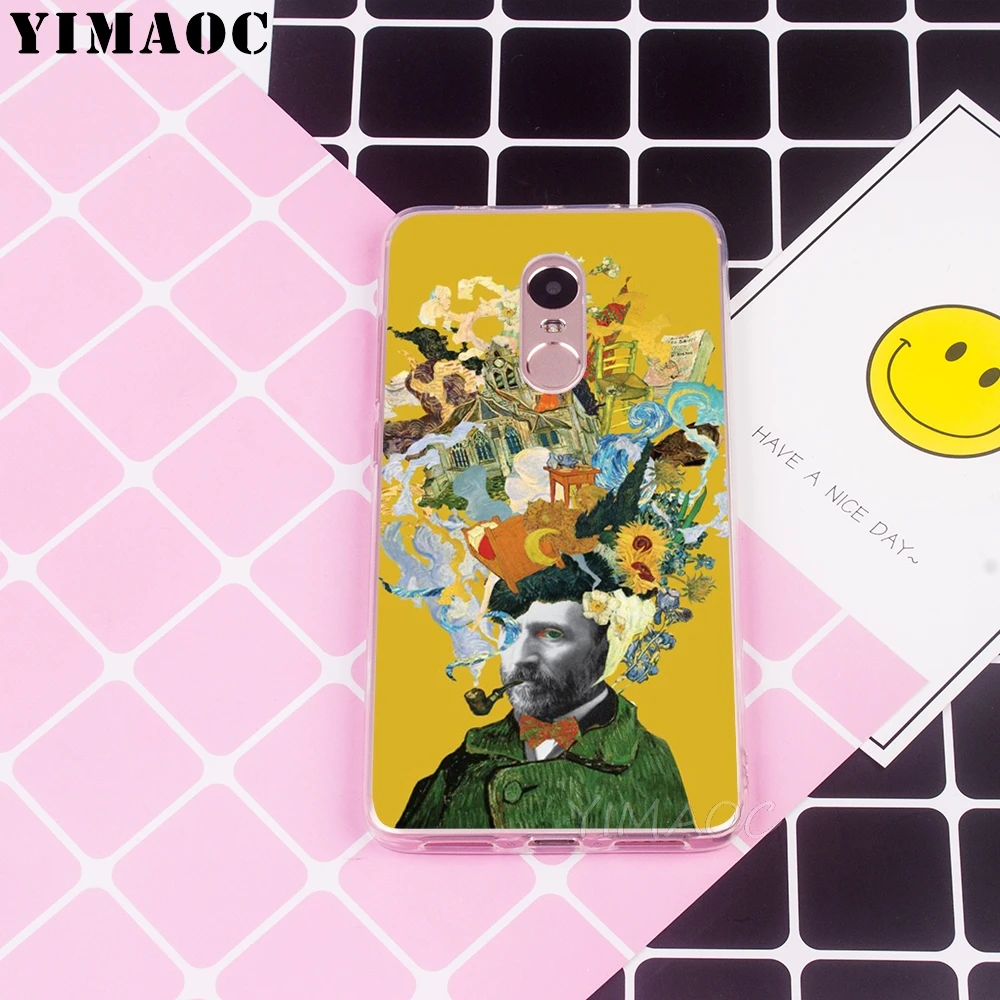 Мягкий ТПУ чехол YIMAOC Vincent Willem van Gogh для Xiaomi Redmi 6 4X 5A 4A S2 Note 4 5 Pro Plus Mi 8 9 SE A2 A1 MiX 2S MAX 3 |