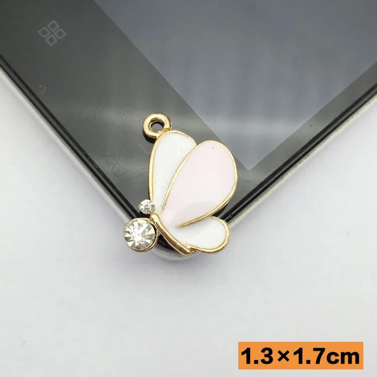 1.3cmx1.7cm DIY 10 шт. модные очаровательные эмалированные жемчужные детские плоские туфли с кроликом аксессуары для волос браслет ожерелье ювелирные аксессуары - Окраска металла: 1.3cmx1.7cm