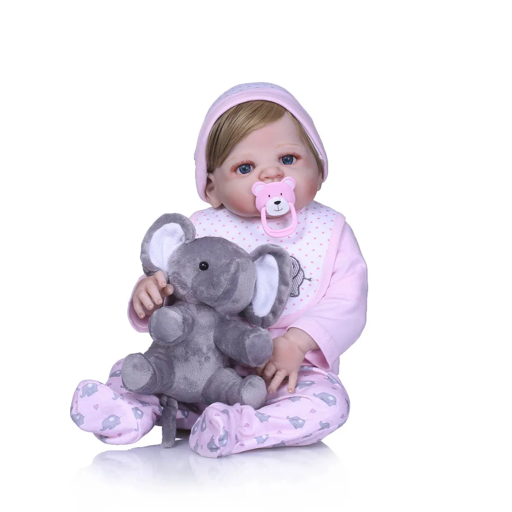 Nicery 22 дюйма 55 см кукла Bebe Reborn жесткая силиконовая игрушка для мальчиков и девочек