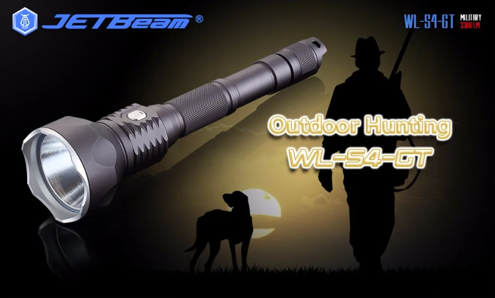 JETBeam WL-S4-GT, охотничий светильник Cree MTG2, светодиодный светильник-вспышка 3300 люменов, батарея 18650 для поиска, охоты, пеших прогулок, аккумулятор 18650