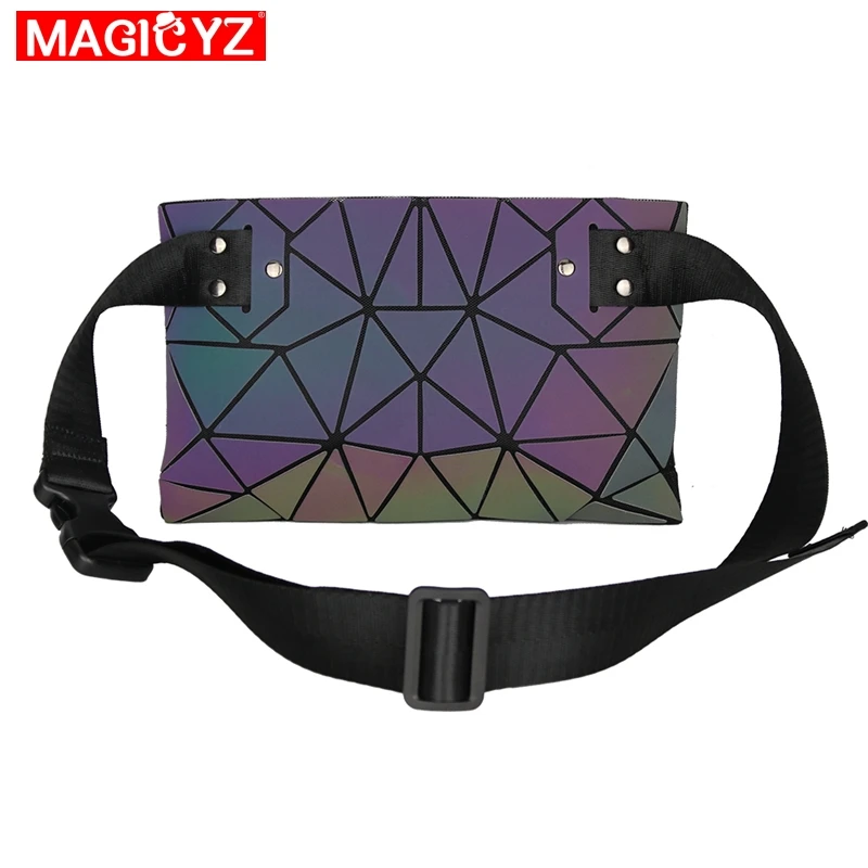 MAGICYZ, светящиеся женские и мужские поясные сумки, голографическая поясная сумка, Женская поясная сумка, Геометрическая поясная сумка, лазерная нагрудная сумка для телефона