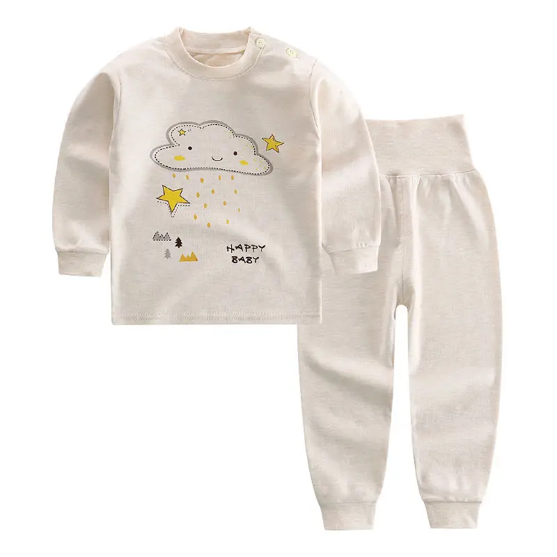 Spring Autumn Baby Cartoon Clothing Set Children Clothes Boys Girls T Shirt Pants Tracksuit Kids Cotton Tops Tees Trousers Suit | Детская