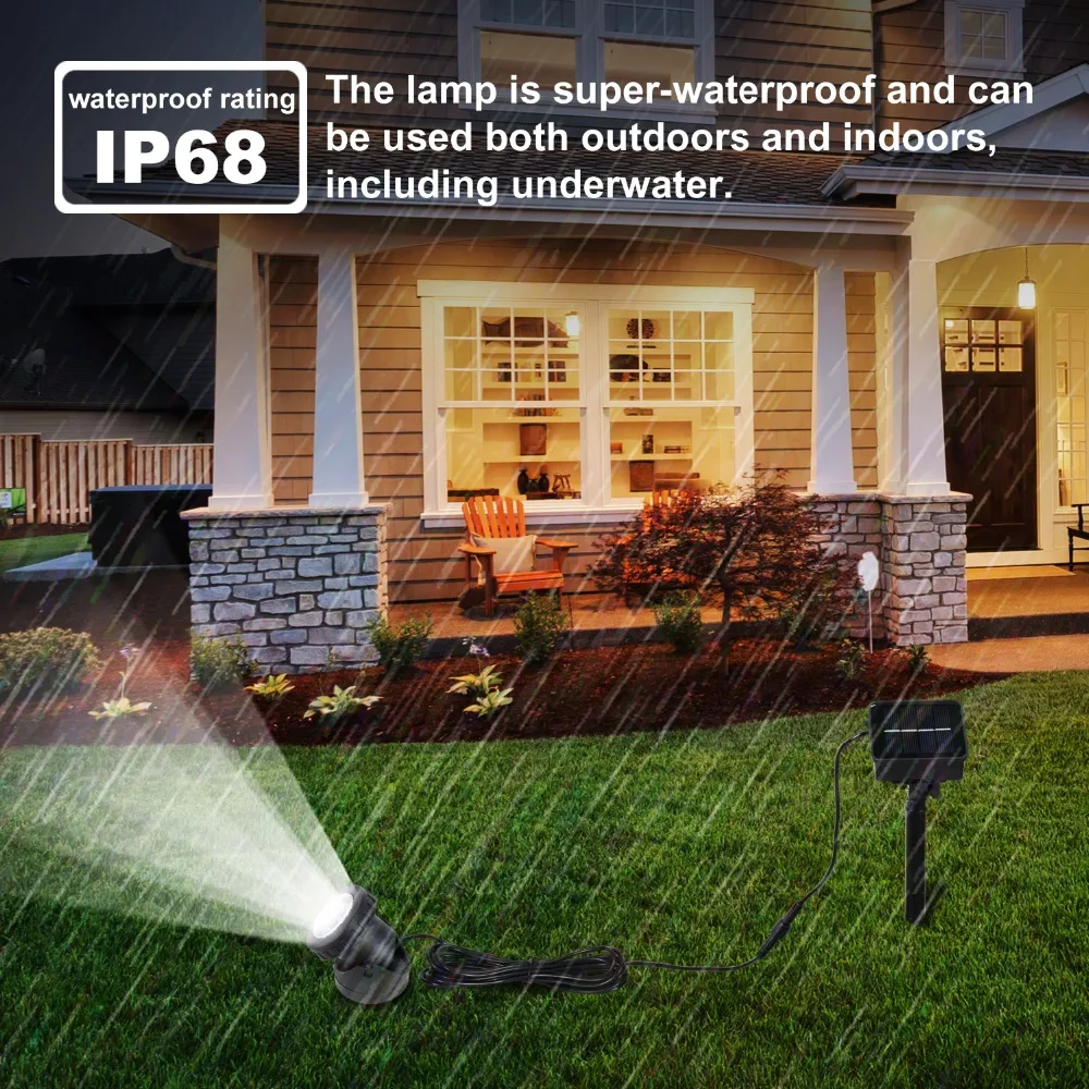 

T-SUNRISE Solar Power Waterproof Underwater Spotlight LED Solar Lamp Adjustable Pond Light Solar Garden For Outdoor Decoration