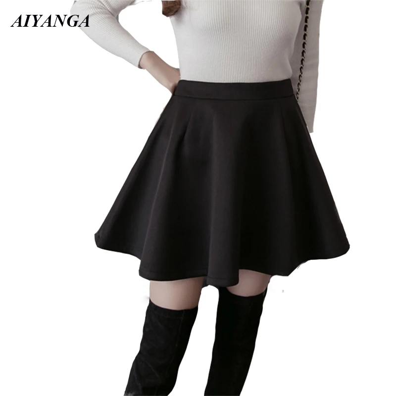 Женская Классическая базовая юбка пачка черная короткая трапециевидной формы с