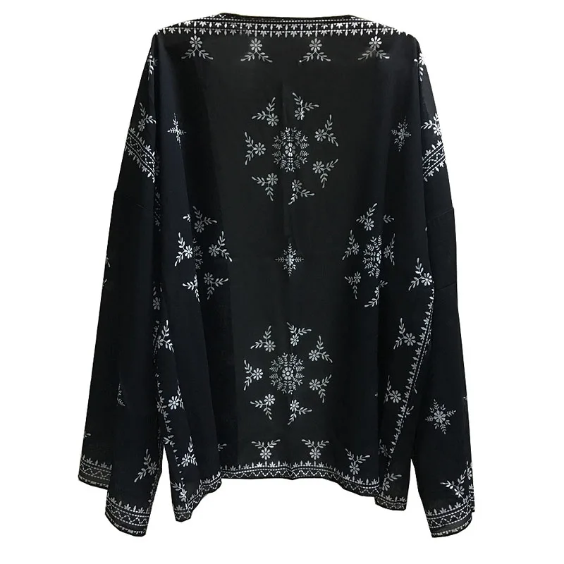 Летний стиль 2017 женские топы модные 3/4 рукав спереди открытое кимоно кардиган