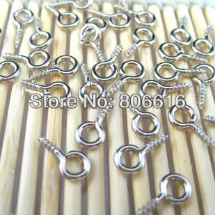 

4*8MM 1000Pcs/Lot Nickel Color Ring Screw Jewelry Fittings Accessories Findings