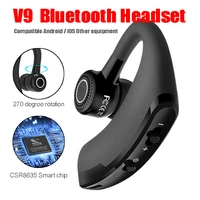 20pcs wholesale v9 handsfree wireless bluetooth headphone with mic voice control bluetooth headset for drive noise cancelling