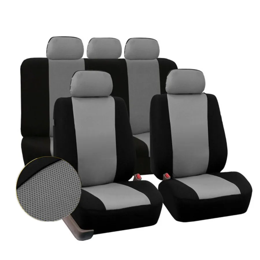 Универсальный Полный Набор чехлов для сидений автомобиля полиэстер подходит