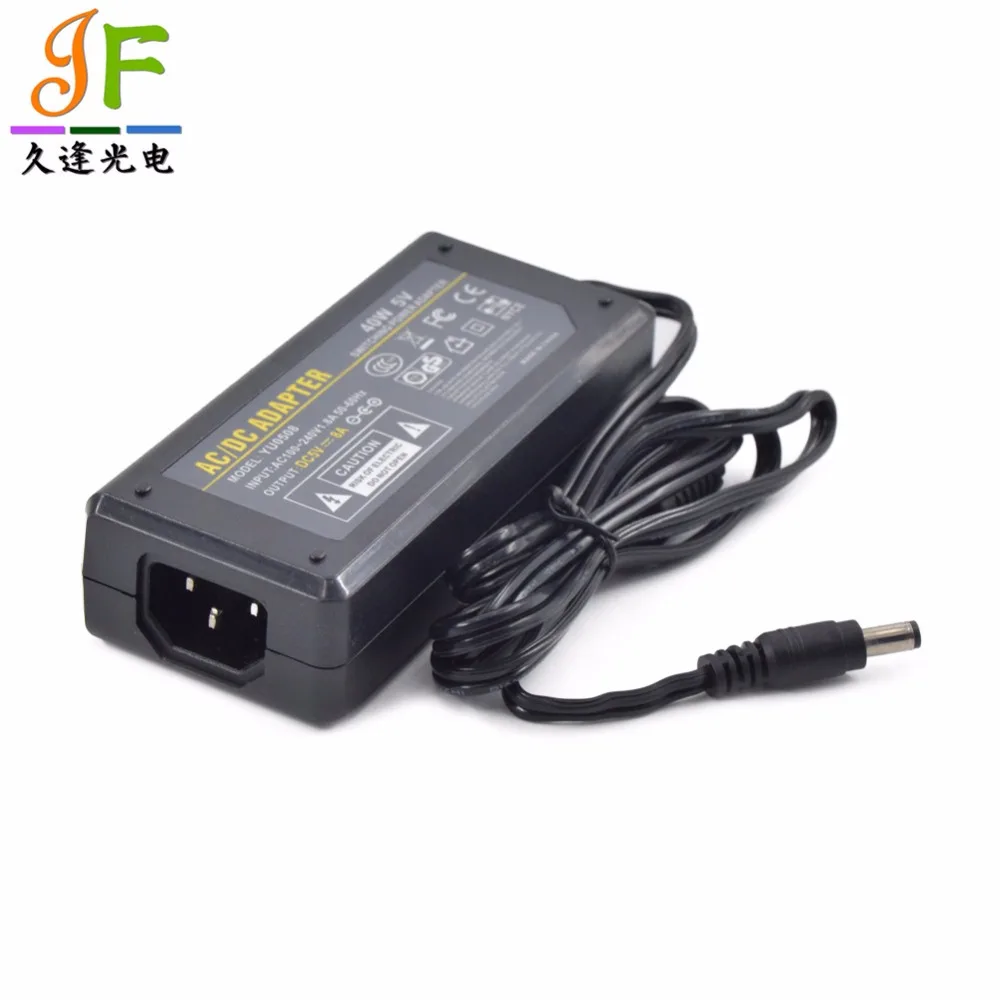 5V 8A 40W адаптер трансформатор источник питания для APA102 WS2812B WS2801 Светодиодная лента