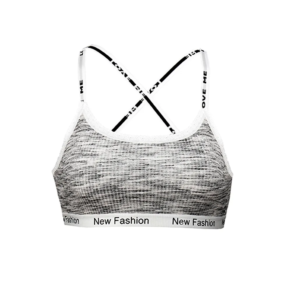 Women Bralette Tops Sexy Vest Elastic Letter Cross Strap Backless Sling Sports Underwear キャミソール Roupa interior das senhoras #E |
