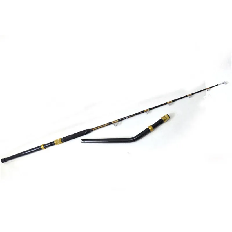 

Pacific Bay Model R roller guide blank Boat fishing rod yellow fin 100lbs trolling rods alu straight and bent butt big game rod