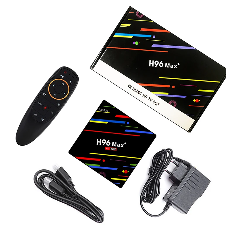 Android 9 0 H96 MAX Plus Rockchip RK3328 ТВ коробка 4 Гб ram 32g/64g rom четырехъядерный 2 4g/5g Wifi BT4.0 4K HD H.265