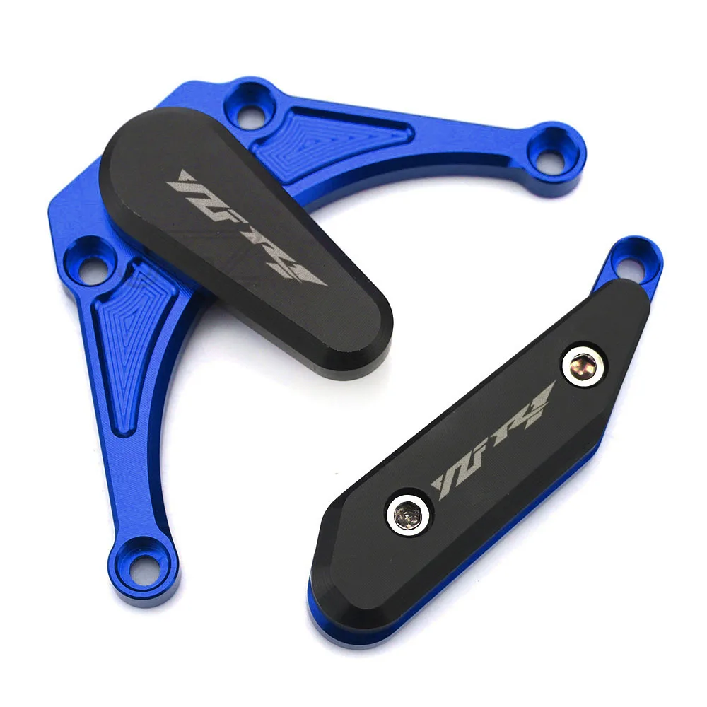 Blue Для Yamaha YZF R1 2009 2010 2011 2012 2013 Мотоцикл с ЧПУ ползунки двигателя защита Краш Pad Обложка Защита от падения рамка золото - Цвет: Blue