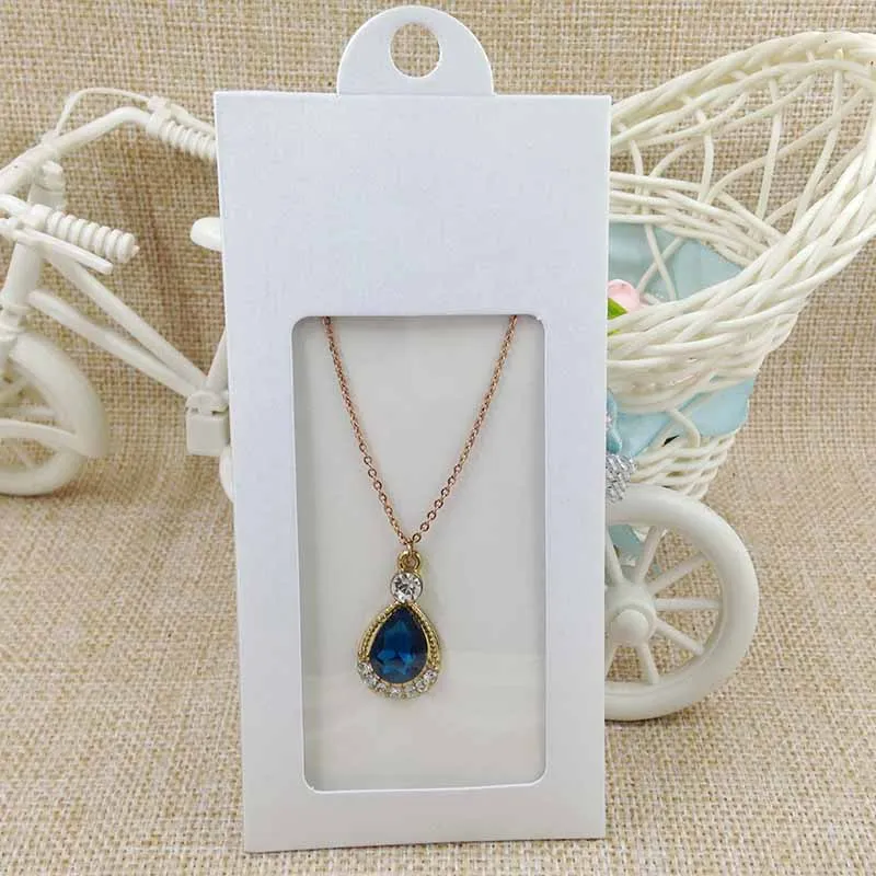 Крафт колье карточка и висячая оконная коробка крафт/черный/белый 13 5X6 5 см серьги