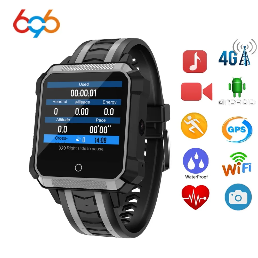 696 Новый H7 Смарт часы IP68 Водонепроницаемый Для мужчин Android 4G Bluetooth спортивные MTK6737