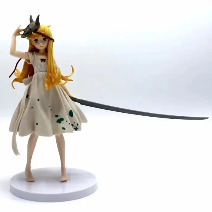 Аниме Bakemonogatari Oshino Shinobu Маска Ver ПВХ фигурка Коллекционная модель кукла игрушка 21
