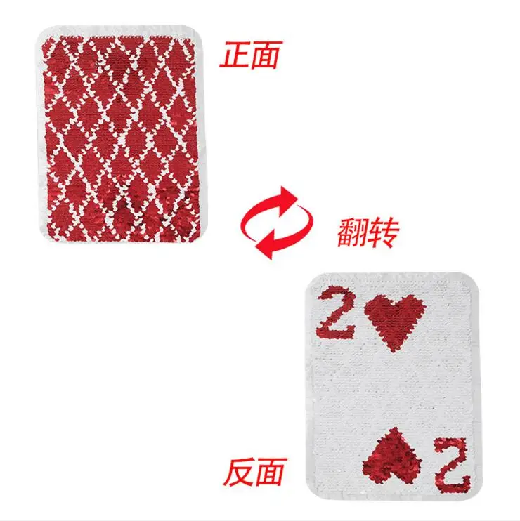 Новые игральные карты двусторонние меняющие цвет пайетки пришитые нашивки для