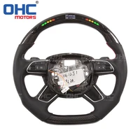 real carbon fiber led steering wheel compatible for audi a1 a2 a3 a4 a6 q3 q5 q7 s3 s4 s5 s6 s7