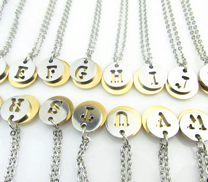 Модные ювелирные изделия полые 26 английские подвески-буквы из нержавеющей стали