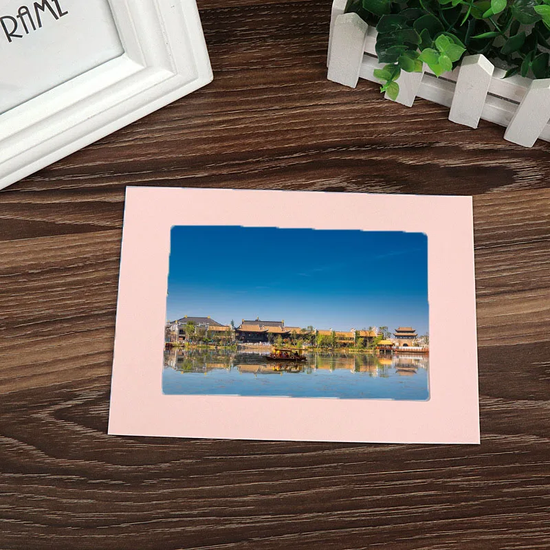 Подвесная бумажная рамка крафт многоцветная бумага 10 шт с веревкой и зажимами