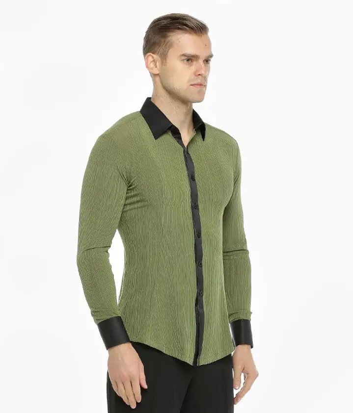 Высококачественная Мужская танцевальная рубашка для соревнований и выступлений