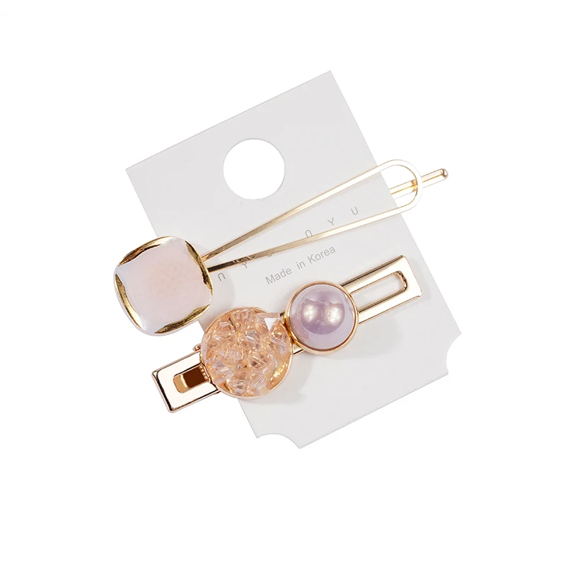 

2pcs/set New Pearl Hair Clips Korean Girls Fashion Duckbill Styling Tool Flower Gold Hairpin Bobby Pins Women Hair Accessories