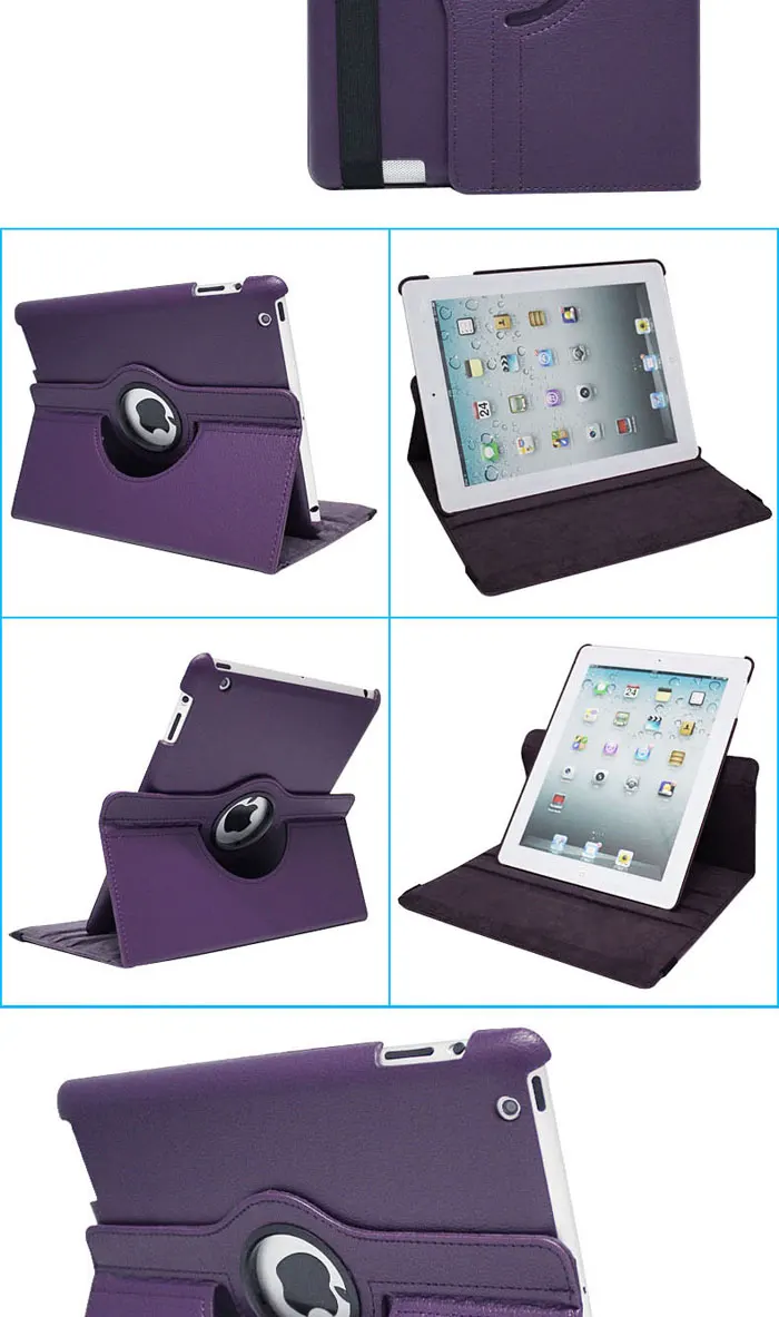 Принципиально для iPad 2/3/4 9," дюймовый планшет крышка Case_Smart Wake-для сна и игр, 360-вращающийся&+ Защитная пленка на экран, и ручка
