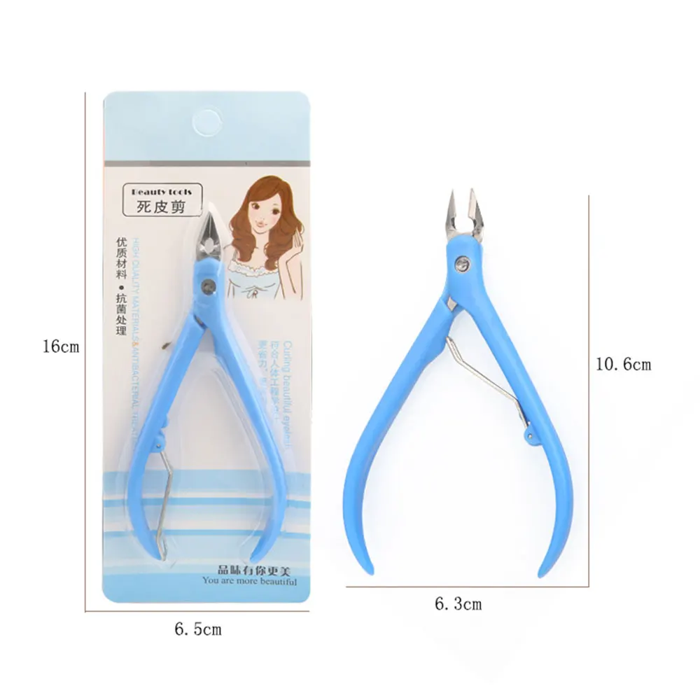 Nail Art Cuticle Leuconychia Stainless Steel Pedicure Tool Cutting Groove Easy Use Nippers Remover Thick Nails | Красота и здоровье