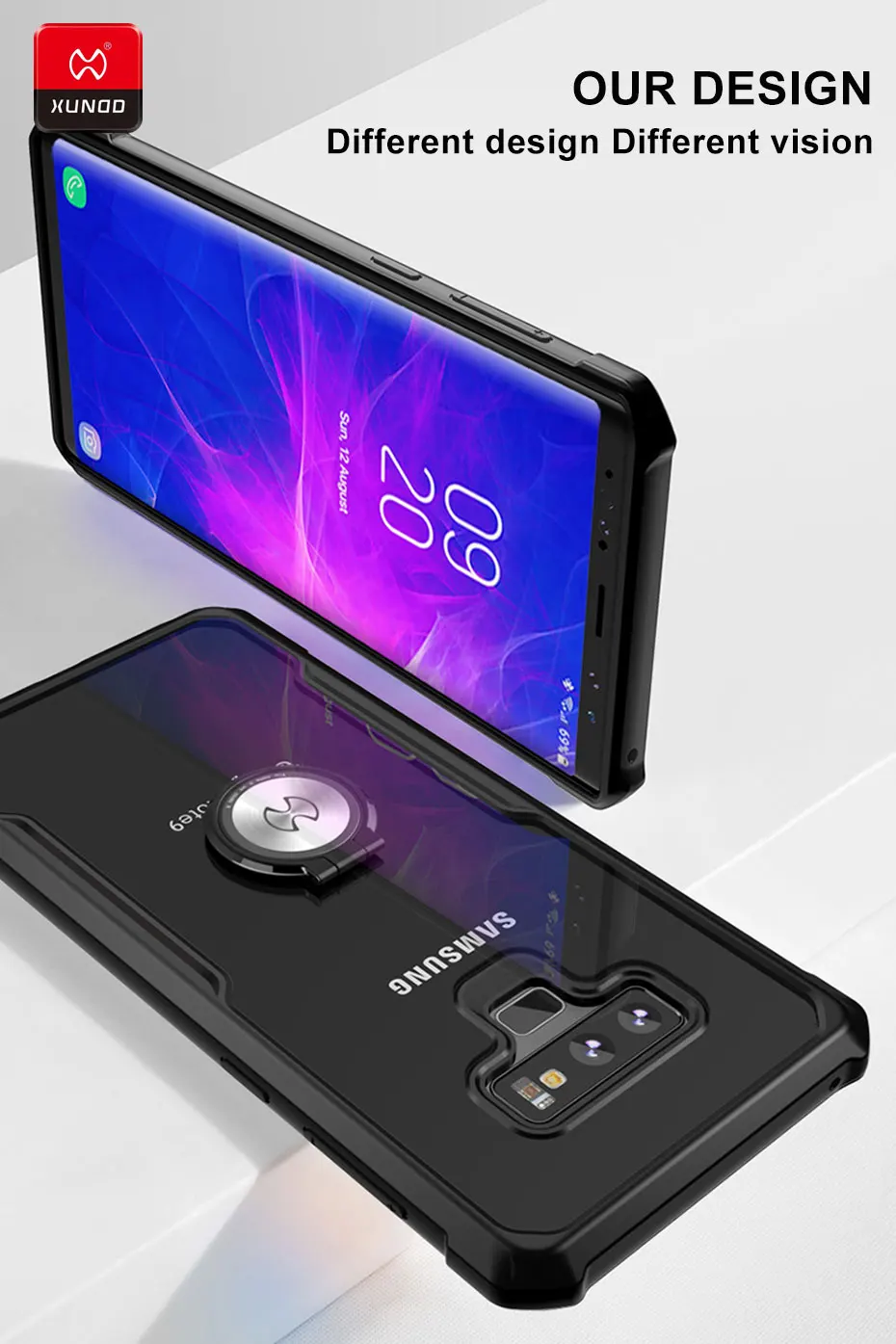 Brand Car Holder Ring Phone Case For Samsung Note 9 8 Shockproof Silicone Cover Galaxy S8 S9 Plus Airbag Bumper Back Cases |
