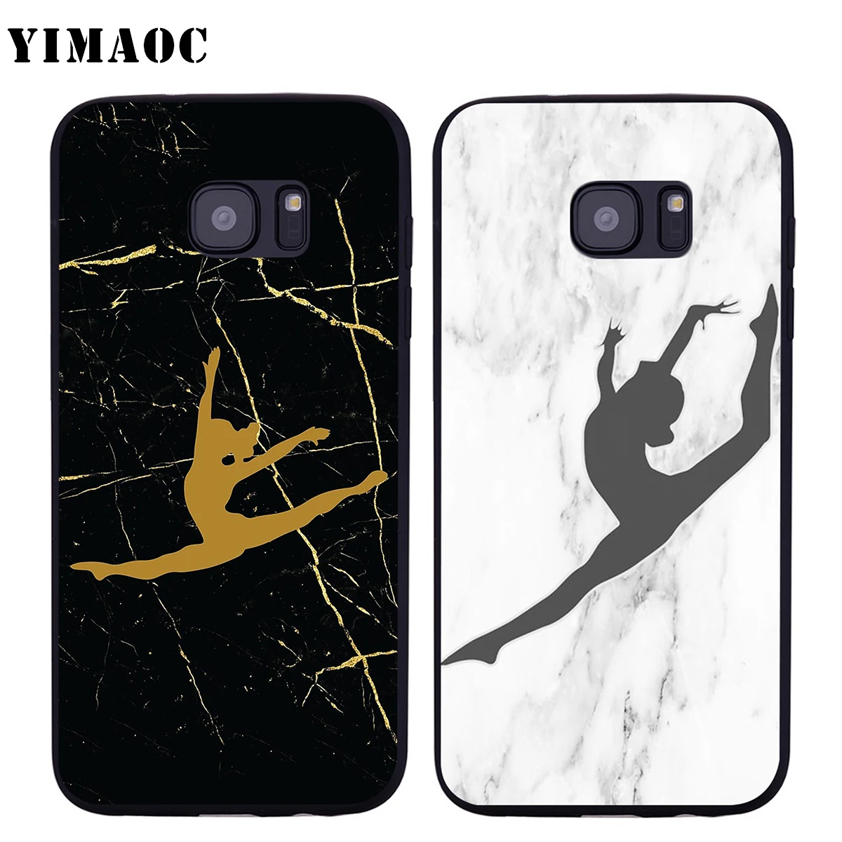 YIMAOC гимнастический силуэт Мягкий силиконовый чехол для Samsung Galaxy A7 A8 A9 S10e J6 Plus 2018 |