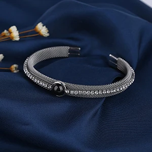 Silver Black Bracele Круг Керамика браслет ювелирные изделия для Для женщин модные аксессуары браслет Для женщин/Для мужчин браслет манжеты Браслеты ювелирные изделия - Окраска металла: Silver Black Bracele