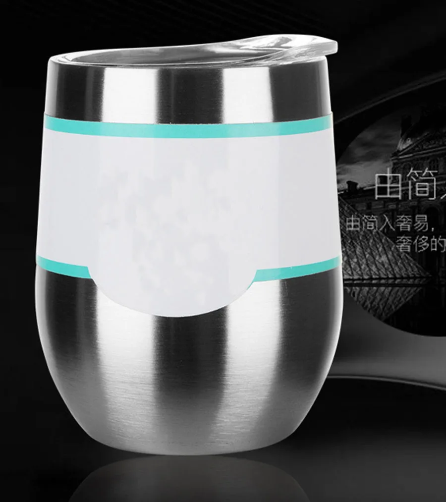 Preise 50 Teile/los Niedrigsten Preis Schluck Wein Becher 9 Unzen Eiförmigen Tasse Stahl Weihnachten Geschenk Tumbler Flasche Mit Deckel Bier Tassen Wasser Thermos