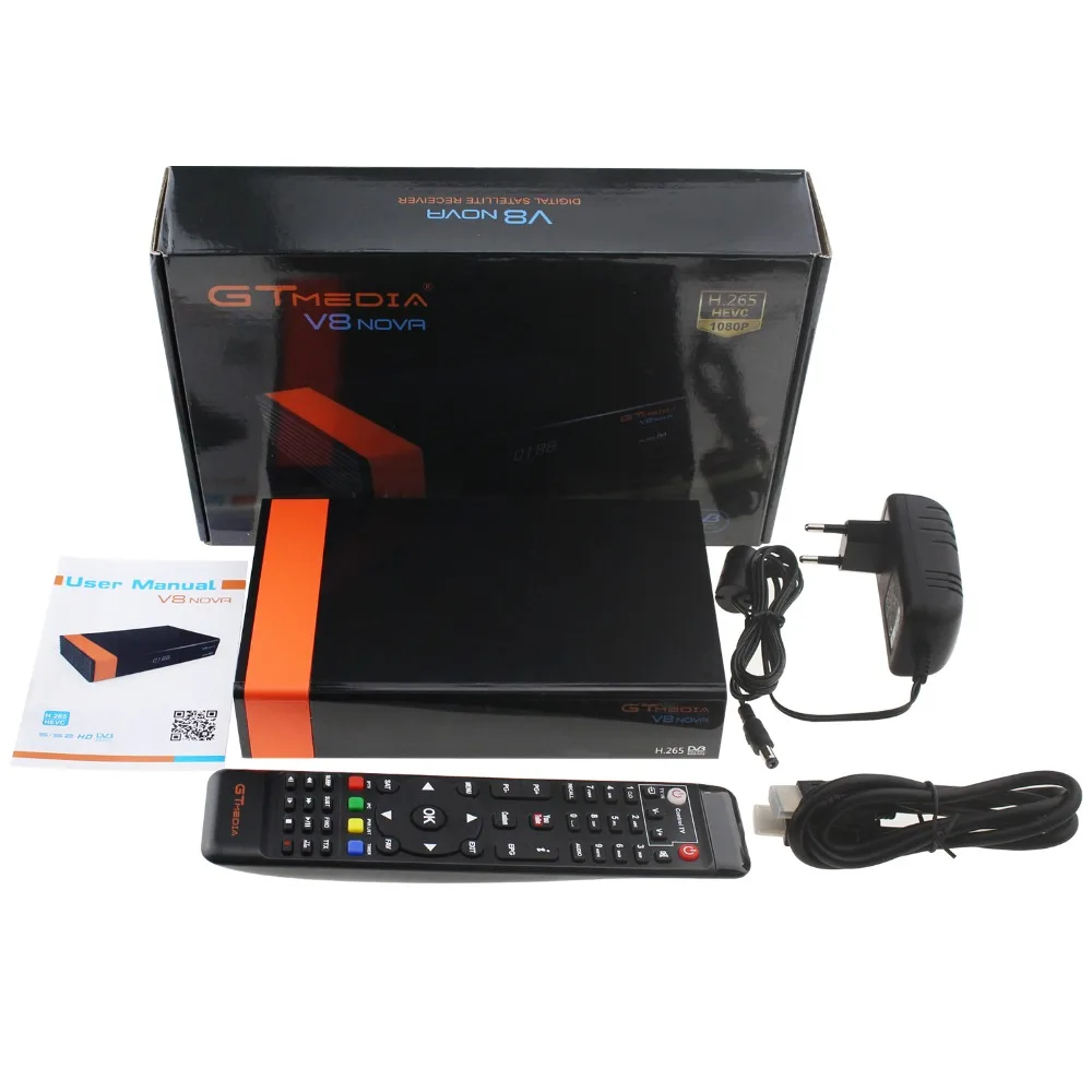GT медиа V8 NOVA ресивер спутниковый полный декодер формата HD+ 1,5 год cccam 4k clines поддержка H.265 DVB-S2 Powervu Испания Германия Польша