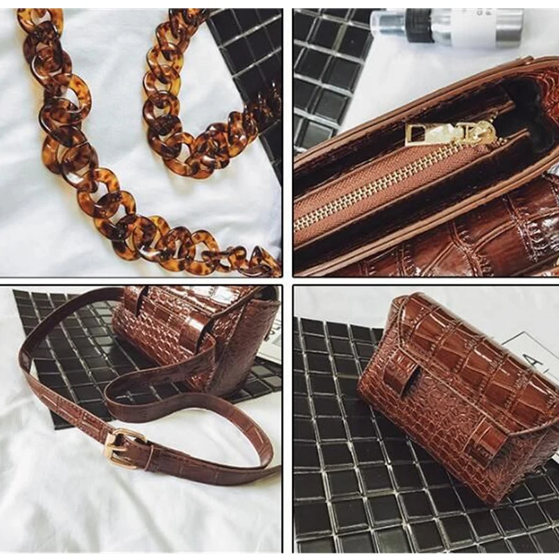 Поясная Сумка XMESSUN в стиле ретро с имитацией кожи крокодила новинка 2020