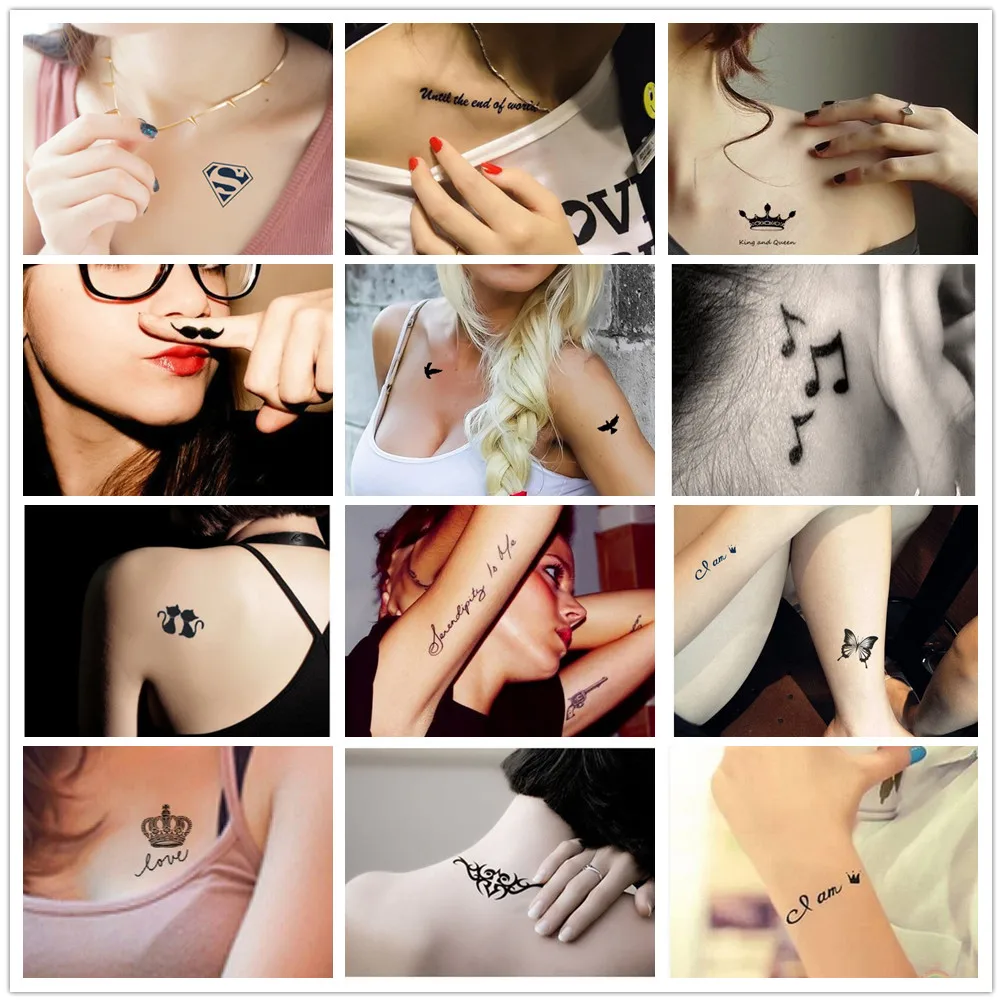 Малый полый трафарет для татуировок хной милый мультяшный кот дизайн боди арт