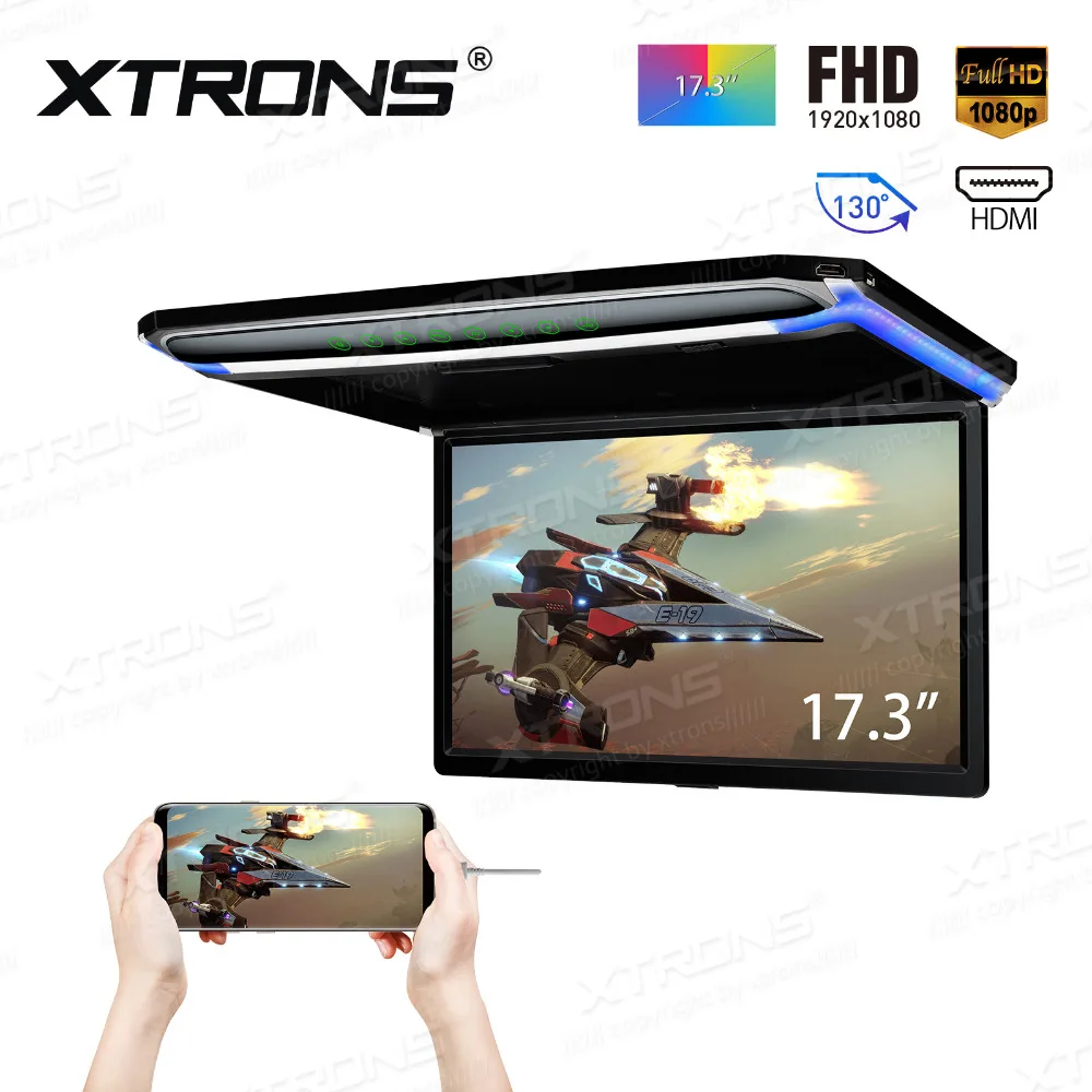 XTRONS 17 3 дюймовый монитор 1080P видео HD цифровой TFT экран широкий ультратонкий