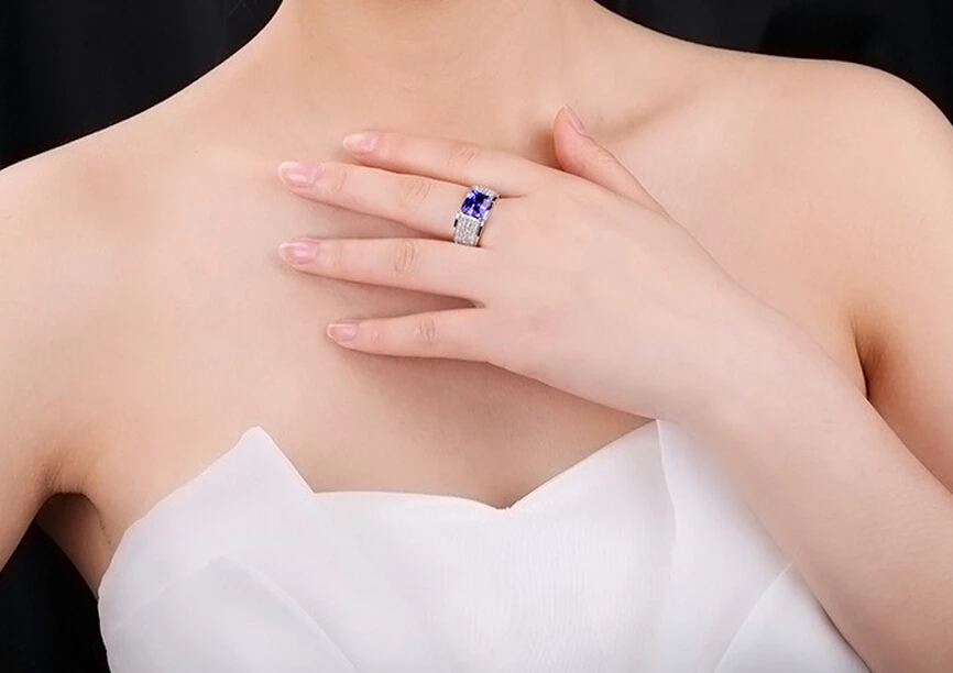 Обручальное кольцо из стерлингового серебра 925 пробы 2 карата популярный