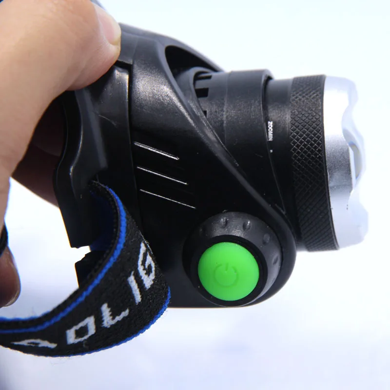 Налобный фонарь T6 светодиодный перезаряжаемый с увеличением + 2 аккумулятора 18650