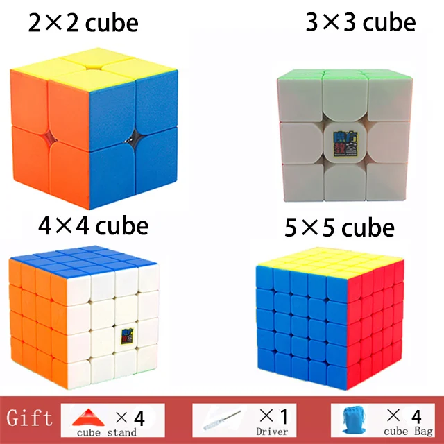 2-3-4-5 Магический кубик 3х3х3, 2x2x2 4x4x4 5x5x5, 6x6x6 7x7x7 брелок Cubo Magico, 2x2/oneplus 3/OnePlus x 3 4x4 5x5 6x6 7x7 головоломка куб сумка подставка игрушка малыш - Цвет: 2-3-4-5