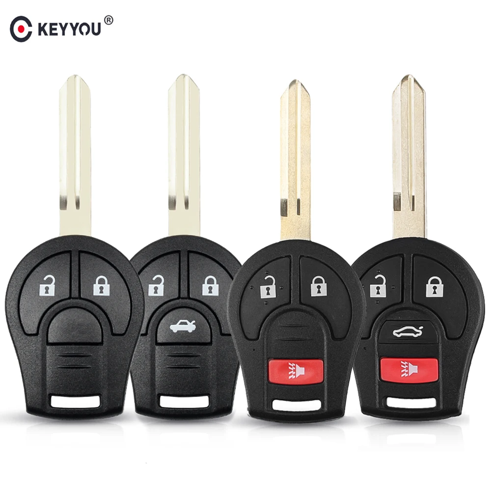 Чехол KEYYOU для пульта дистанционного управления 2/3/4 кнопки Nissan Cube Qashqai Juke Suny Sylphy March