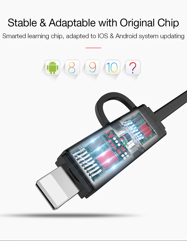 CAFELE usb зарядный кабель для iphone 8 Pin Micro USB кабель для samsung huawei Xiaomi телефонов 2 в 1 Выдвижной Мини милый кабель