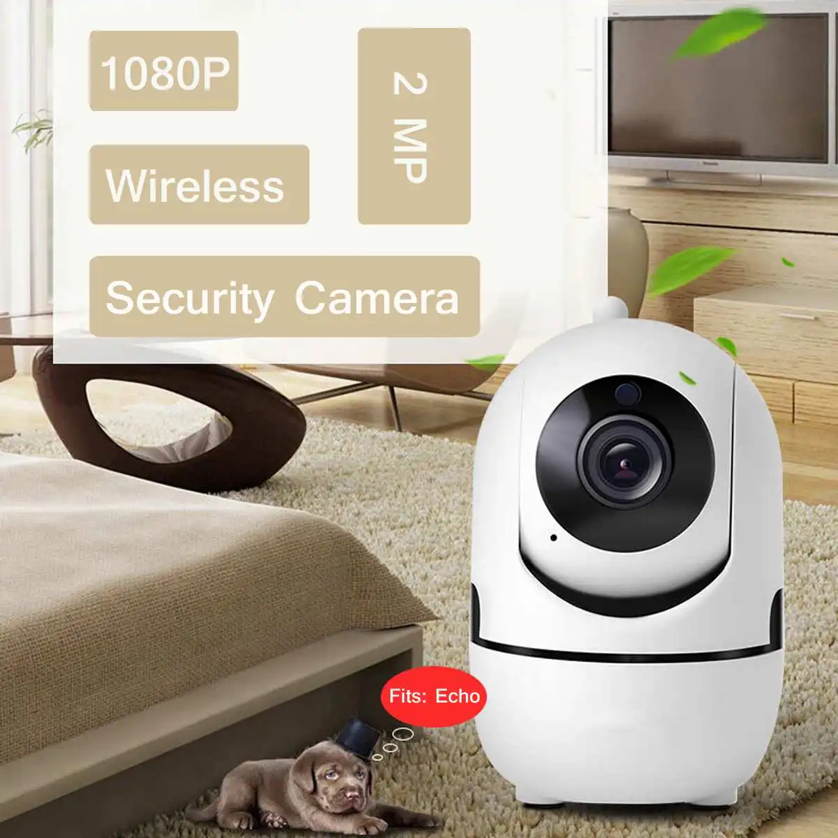 1080P умная Беспроводная ip-камера аудио Wifi камера видеонаблюдения домашняя сигнализация 2.0MP камера наблюдения крытая камера alexa для echo